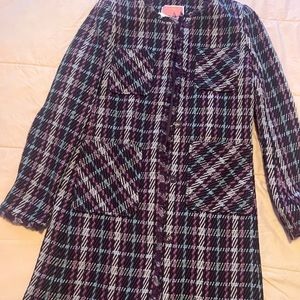 New Kate Spade Purple Tweed Coat